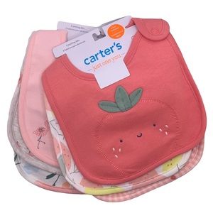 Carter’s “Just One You” Multi-Design 3 Water Resistant Bibs- Spring Theme